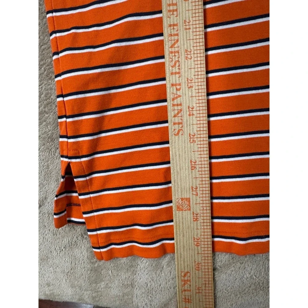 Polo Ralph Lauren Custom Fit Polo Shirt Mens Size 2XL Orange White Striped EUC
